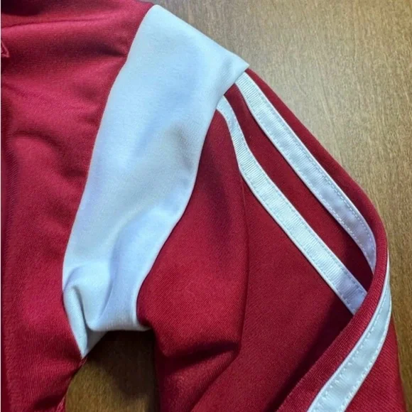 Adidas Kids Red & White Track Jacket size 6 - Picture 4 of 8